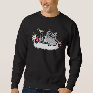 Cocktail I Pool I Unicorn I Summer I  Cat Sweatshirt