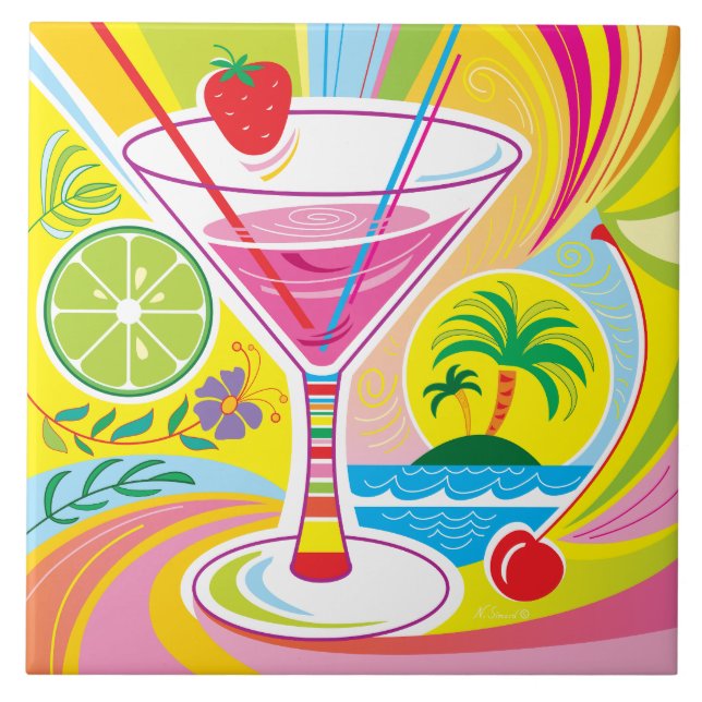 Cocktail Island Tile (Front)