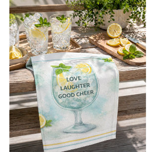 Cocktail Kitchen Decor Gin & Tonic Lover  Tea Towel