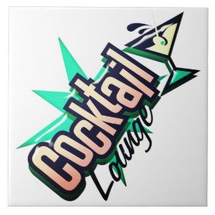 Cocktail lounge martini retro vintage liquor bar tile