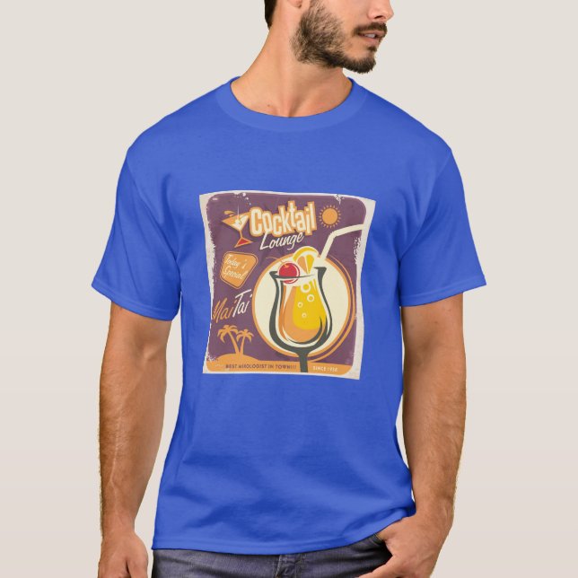 Cocktail Lounge Poster T-Shirt (Front)