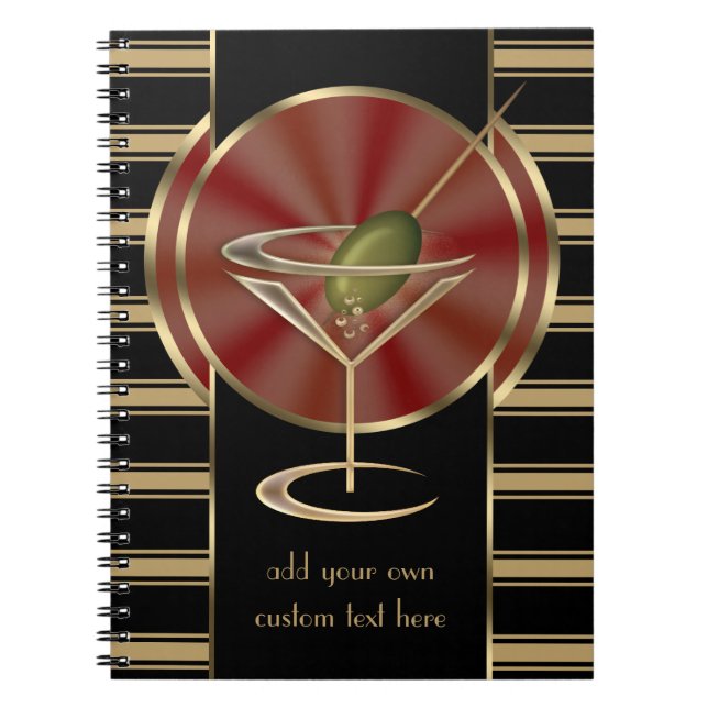 Cocktail Lounge Spiral Notebook (Front)