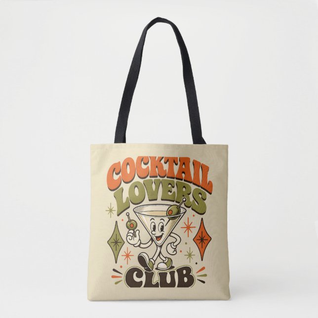 Cocktail Lovers Club Tote Bag (Front)