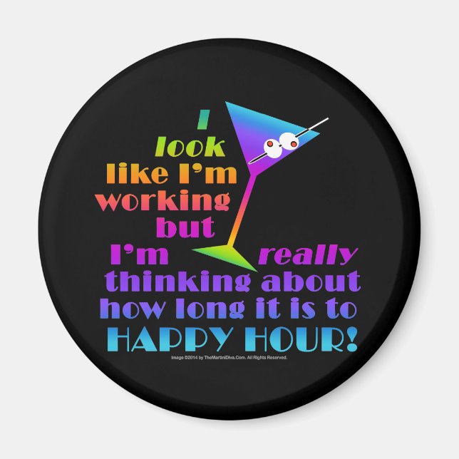 Cocktail Magnets - How Long to Happy Hour (Front)