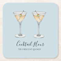 Cocktail Martini modern illustration bar