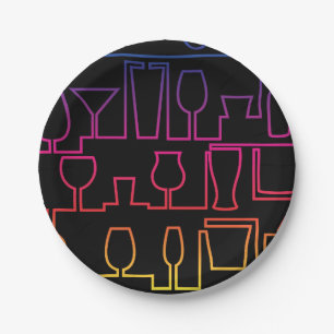 Cocktail maze paper plate