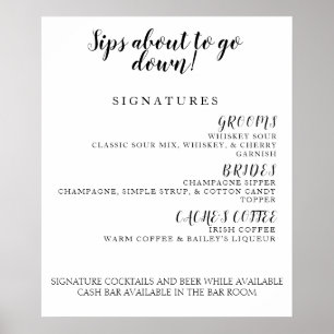 Cocktail Menu Poster