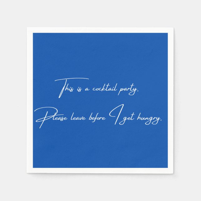 Cocktail napkin funny black party (Front)