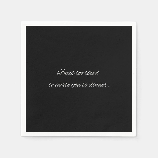 Cocktail napkin funny black party (Front)