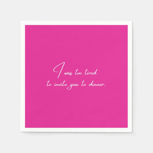 Cocktail napkin funny pink party (Front)