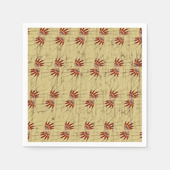 Cocktail napkin with Fabric pattern design  (Front)