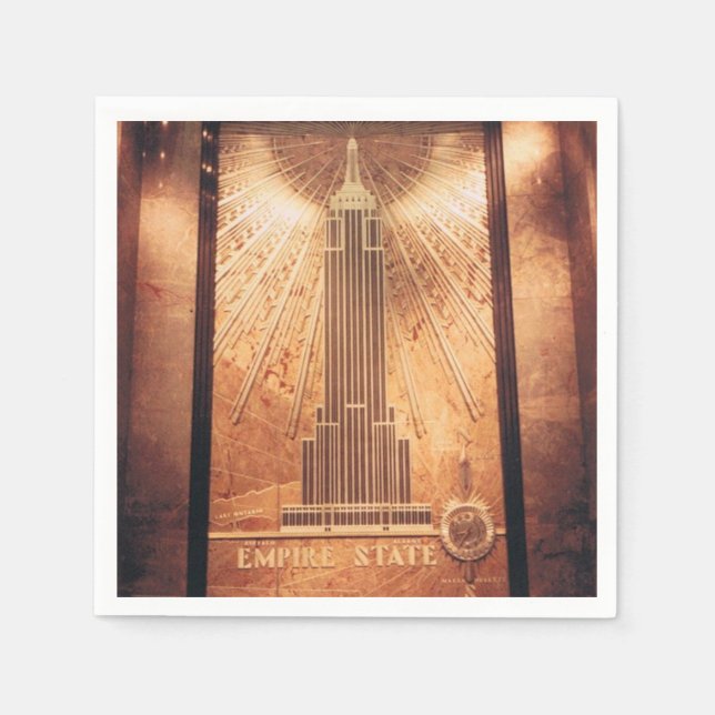 Cocktail Napkins with Empire State Building (Front)