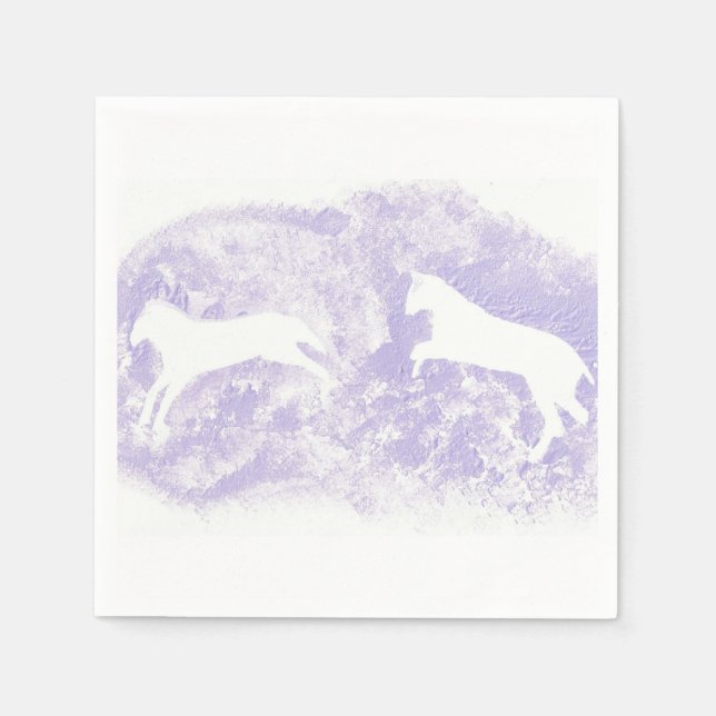 Cocktail Napkins with Horse Design (Front)