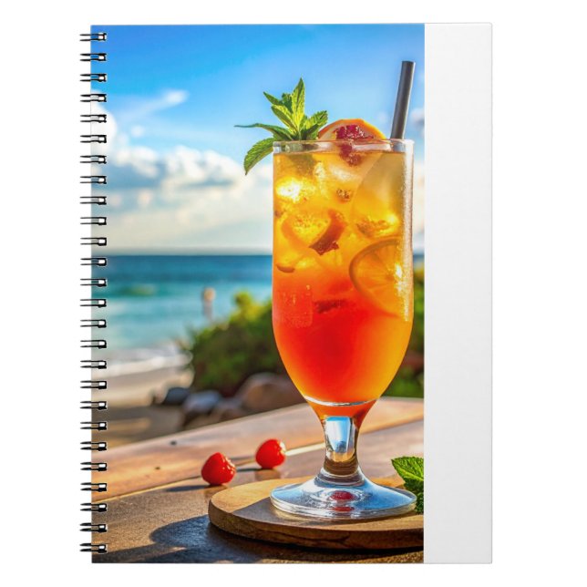 Cocktail on beach notebook (Front)