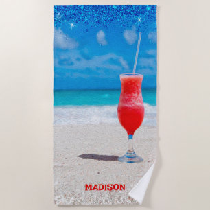 Cocktail on the Beach Towel