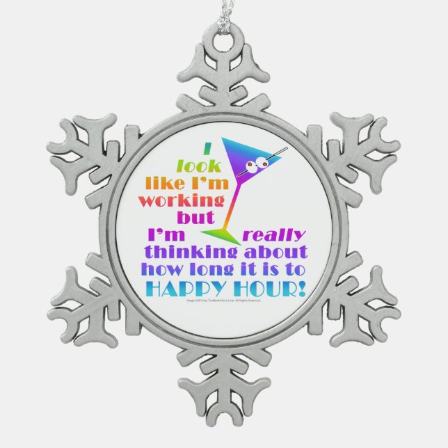 Cocktail Ornaments - How Long to Happy Hour (Front)