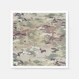 Cocktail Paper Napkin Army OCP Camo Uniform Camofl