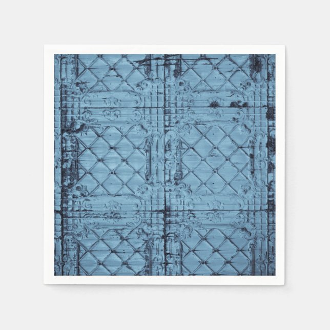 Cocktail Paper Napkin Rustic Tin Panel Ceiling Cou (Front)