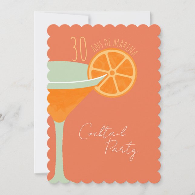 Cocktail Party Birthday Invitation (Front)