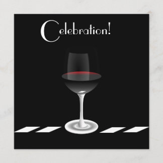 Cocktail Party Celebration in Black and White Invitation