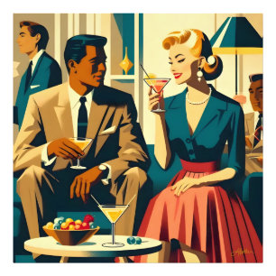 Cocktail Party Couples Shared Attraction Photo Print