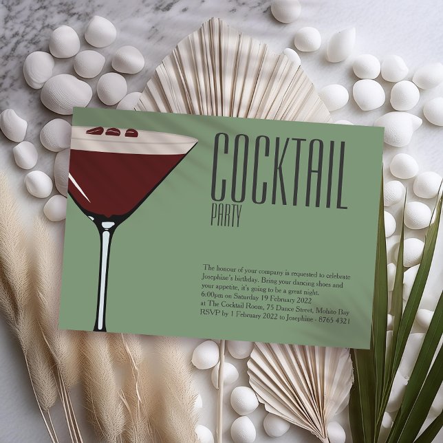 Cocktail Party Espresso Martini Invitation (Creator Uploaded)