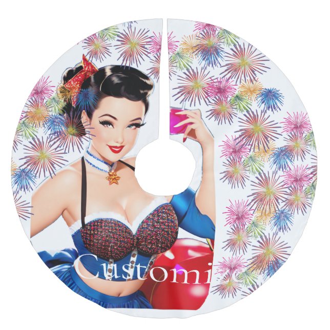 Cocktail Party Girl Thunder_Cove Brushed Polyester Tree Skirt (Front)