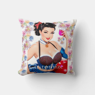 Cocktail Party Girl Thunder_Cove Cushion