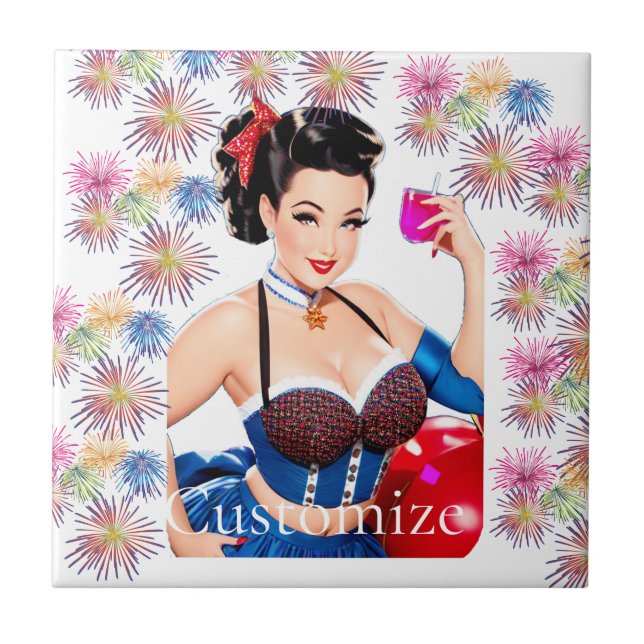 Cocktail Party Girl Thunder_Cove Tile (Front)
