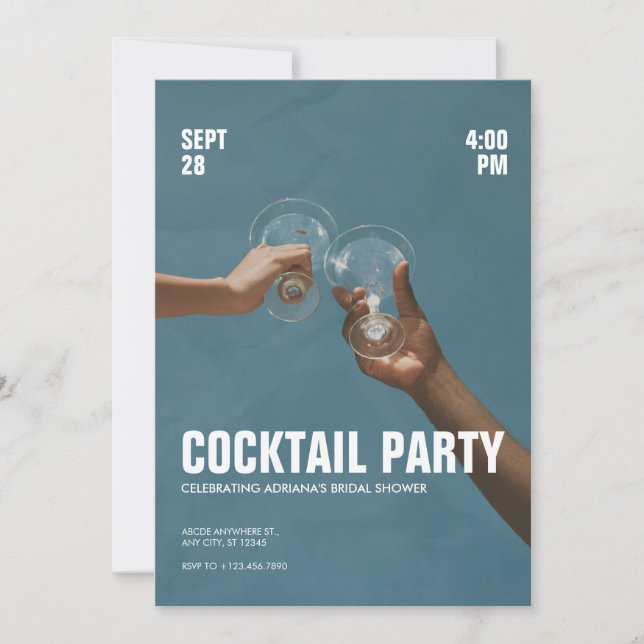 Cocktail Party Invitation (Front)