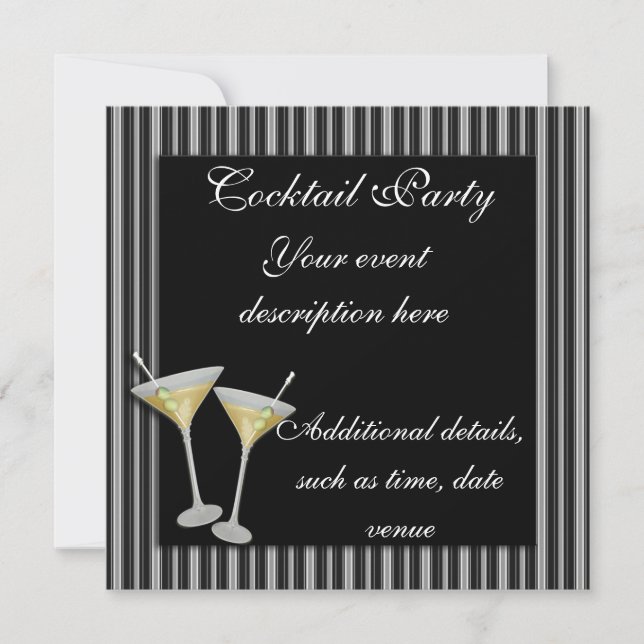 Cocktail Party Invitation (Front)