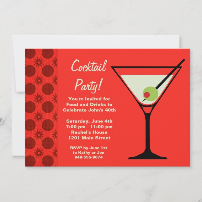 Cocktail Party Invitation (Front)