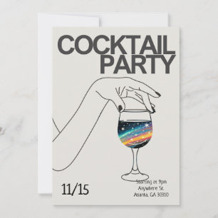 Cocktail Party Invitation Personalised Invite
