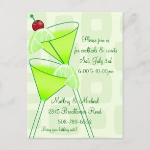 Cocktail Party Invitation Postcard