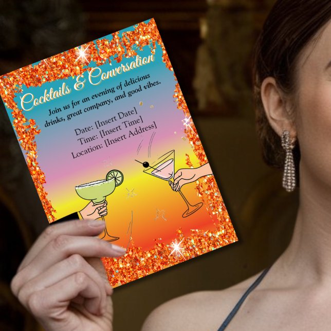 Cocktail party, sophisticated conversations, drink invitation (Creator Uploaded)