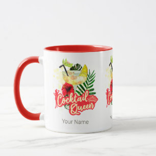 Cocktail Queen Vintage Hen Bachelorette Party Mug