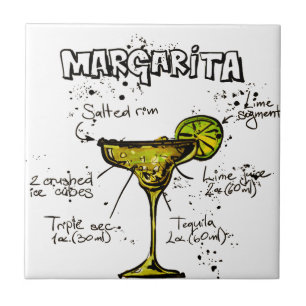 Cocktail Recipe Margarita Tile