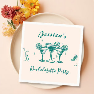 Cocktail script bachelorette Party Napkin