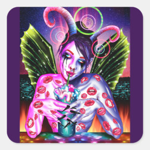 Cocktail Square Sticker