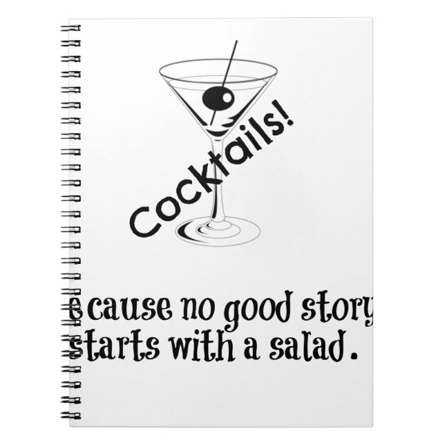 Cocktail Story Spiral Notebook (Front)