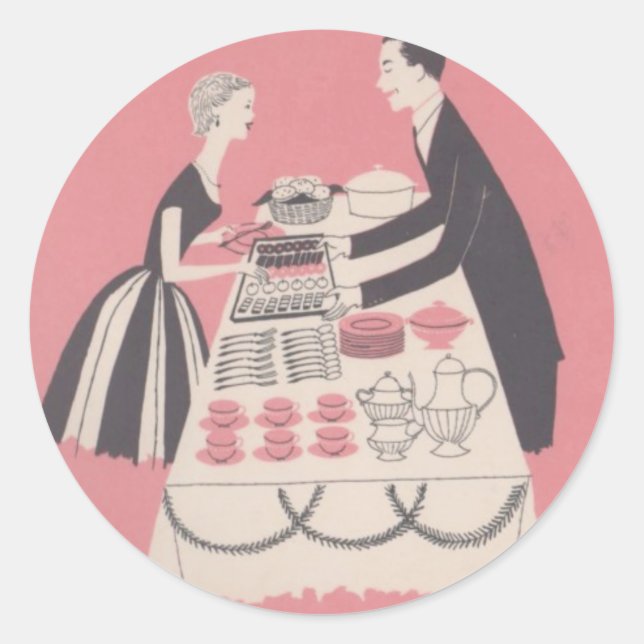 Cocktail Time Classic Round Sticker (Front)