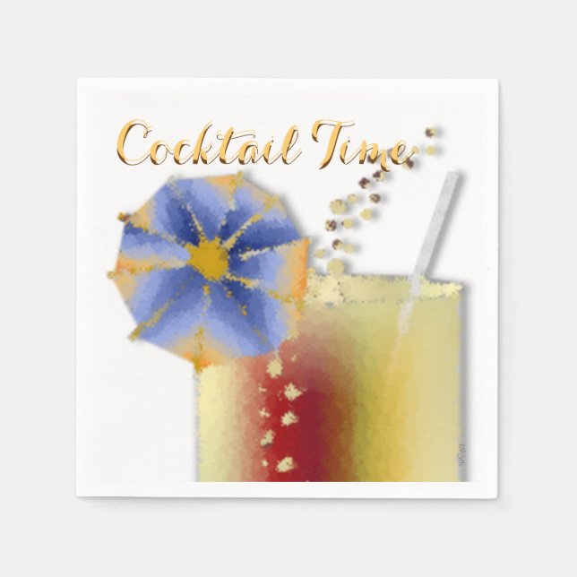 Cocktail Time Napkin (Front)