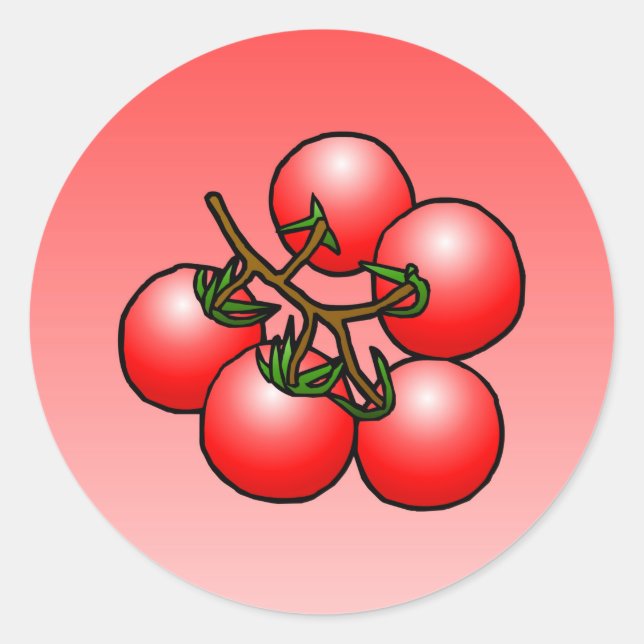 Cocktail Tomatoes - Classic Round Sticker (Front)