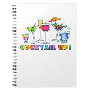 COCKTAIL UP GLASSES NOTEBOOK