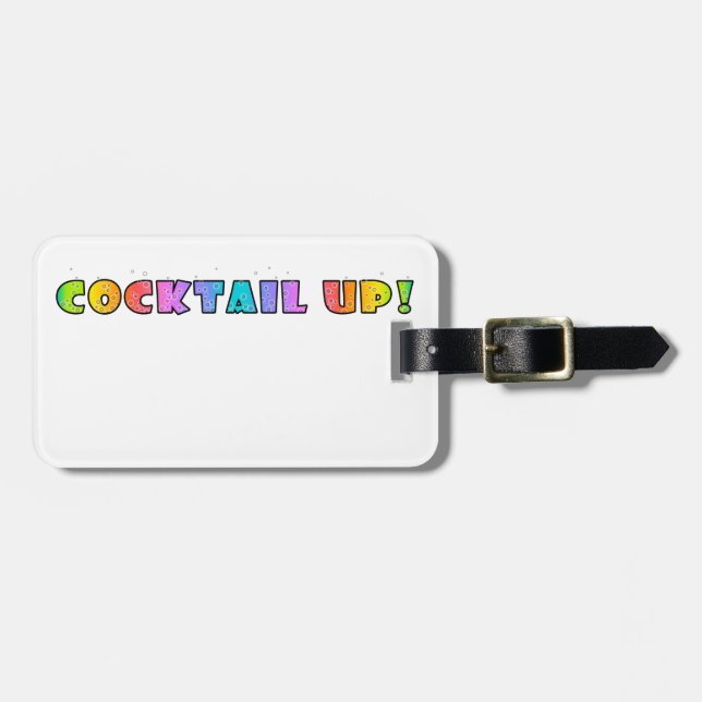 COCKTAIL UP! LUGGAGE TAG (Front Horizontal)