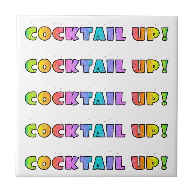 COCKTAIL UP! TILE - COASTER - TRIVET (Front)
