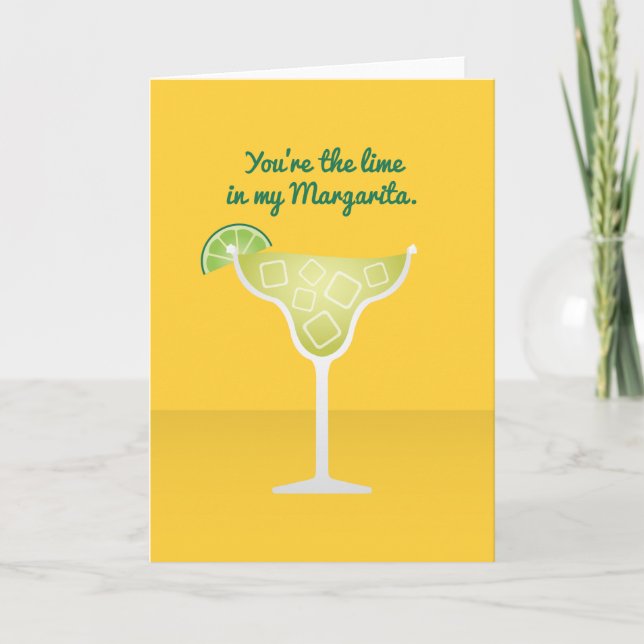 Cocktail Valentine: The lime in my Margarita Holiday Card (Front)
