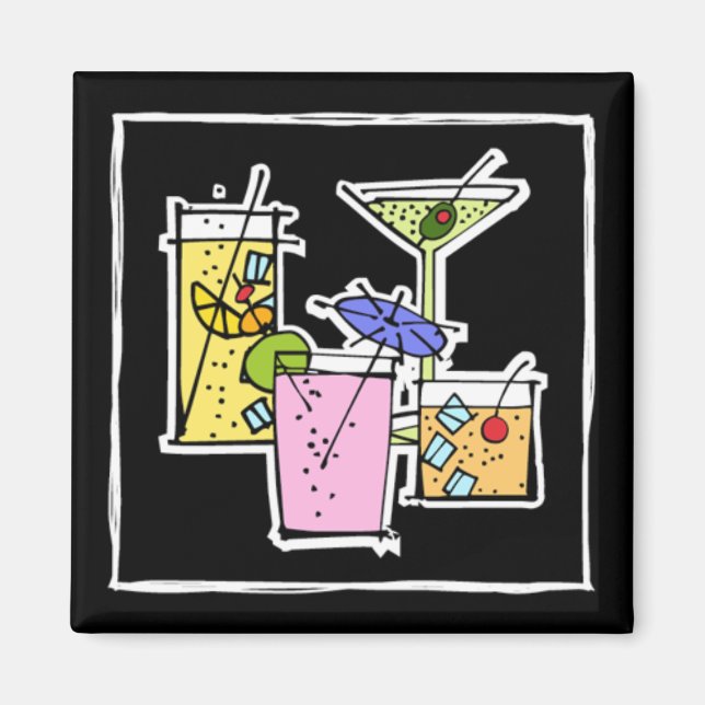 Cocktail Variety Kitchen Magnet (Front)