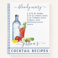 Cocktail Watercolor Recipe Mixed Drink Bloody Mary