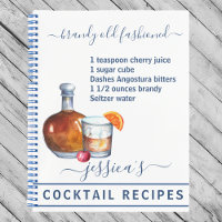 Cocktail Watercolor Recipe Mixed Drinks Brandy